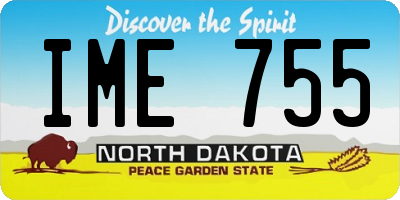 ND license plate IME755