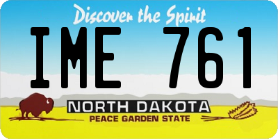 ND license plate IME761