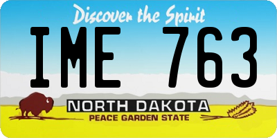 ND license plate IME763
