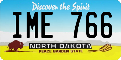 ND license plate IME766