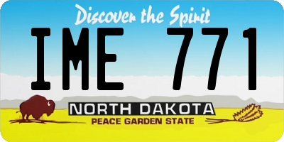 ND license plate IME771