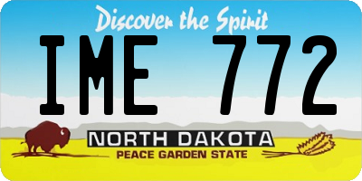 ND license plate IME772