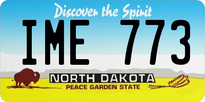 ND license plate IME773