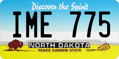 ND license plate IME775