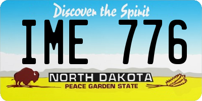 ND license plate IME776