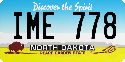 ND license plate IME778