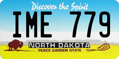 ND license plate IME779