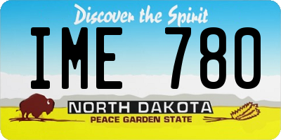 ND license plate IME780