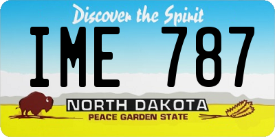 ND license plate IME787