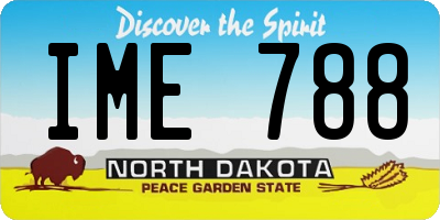 ND license plate IME788