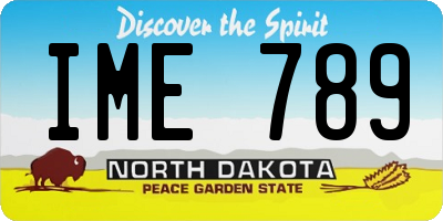 ND license plate IME789