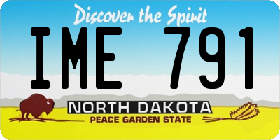ND license plate IME791