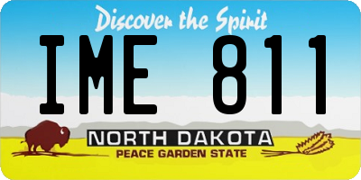 ND license plate IME811