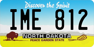 ND license plate IME812