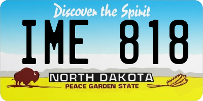ND license plate IME818