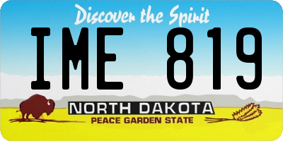ND license plate IME819