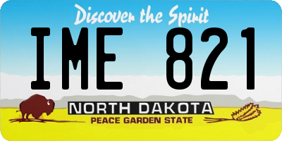 ND license plate IME821