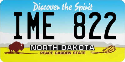 ND license plate IME822