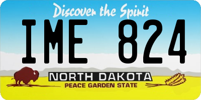 ND license plate IME824