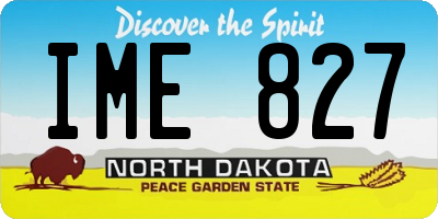 ND license plate IME827