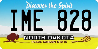 ND license plate IME828