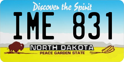 ND license plate IME831