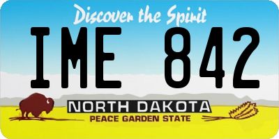 ND license plate IME842