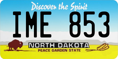 ND license plate IME853
