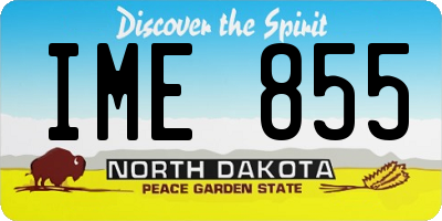 ND license plate IME855