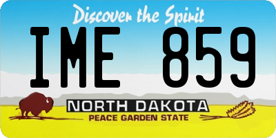 ND license plate IME859