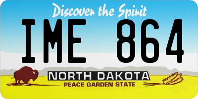 ND license plate IME864