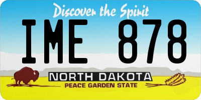 ND license plate IME878