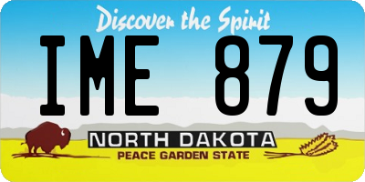 ND license plate IME879