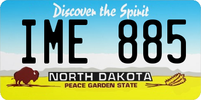 ND license plate IME885