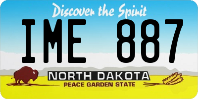 ND license plate IME887