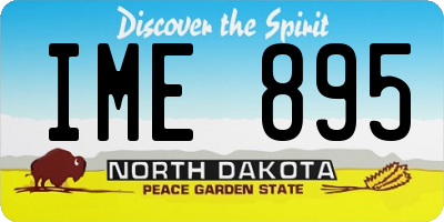 ND license plate IME895