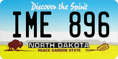 ND license plate IME896