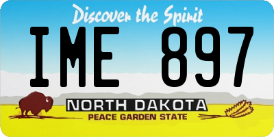 ND license plate IME897