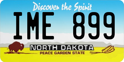 ND license plate IME899