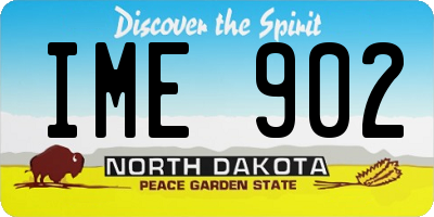 ND license plate IME902