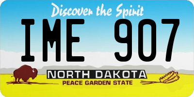 ND license plate IME907