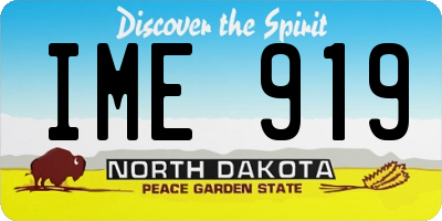 ND license plate IME919