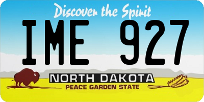ND license plate IME927