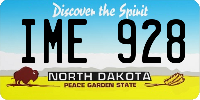 ND license plate IME928