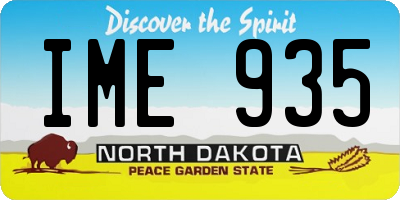 ND license plate IME935