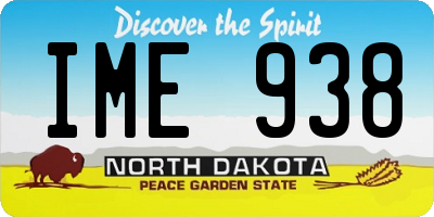 ND license plate IME938
