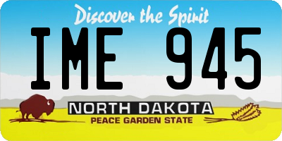 ND license plate IME945
