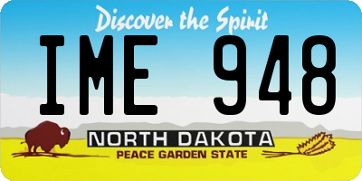 ND license plate IME948