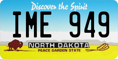ND license plate IME949