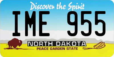 ND license plate IME955